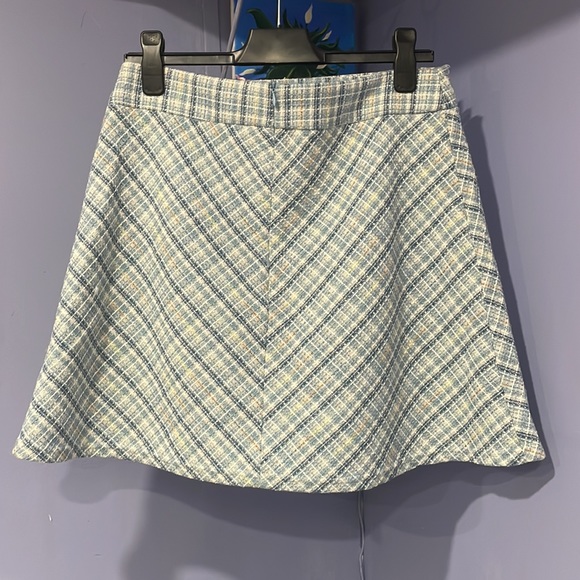 Dolls Kill Sugar Thrillz blue tweed mini skirt - Picture 2 of 5